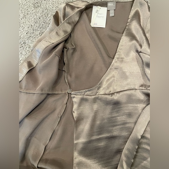 Satin mini wrap dress - Picture 4 of 8